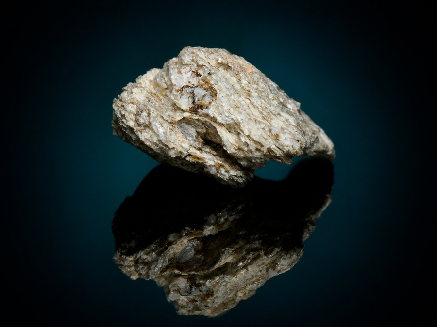 Pale fuchsite-bearing mica schist display specimen, front view