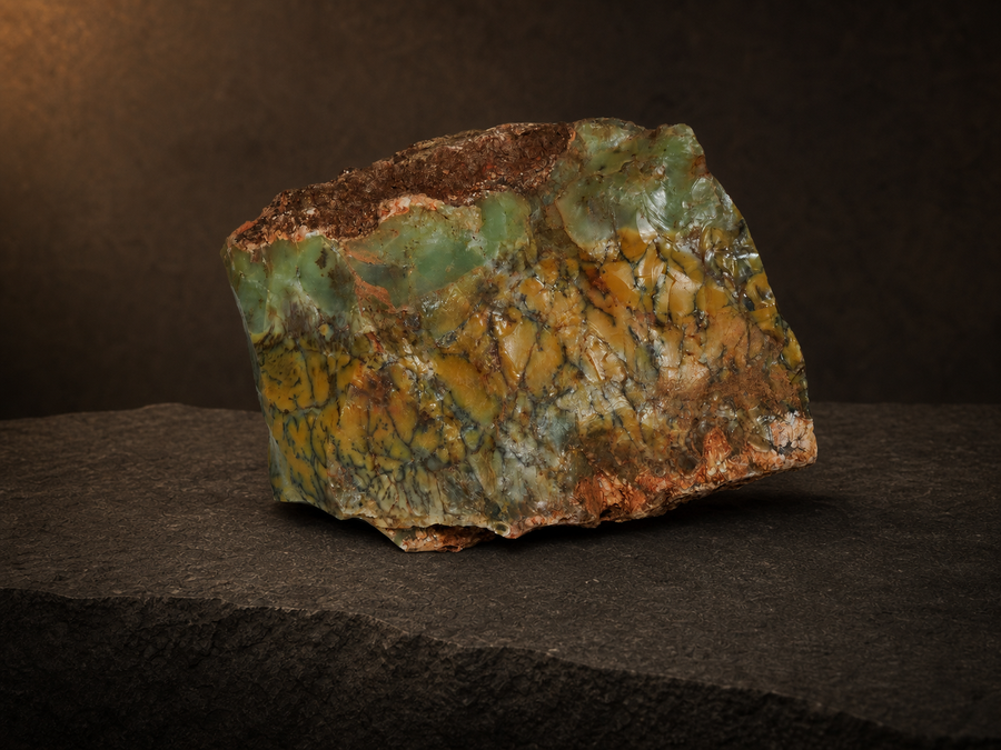 Dendritic Opalite Specimen — Mineral Forest II, 171 g, mineral specimen, front view.