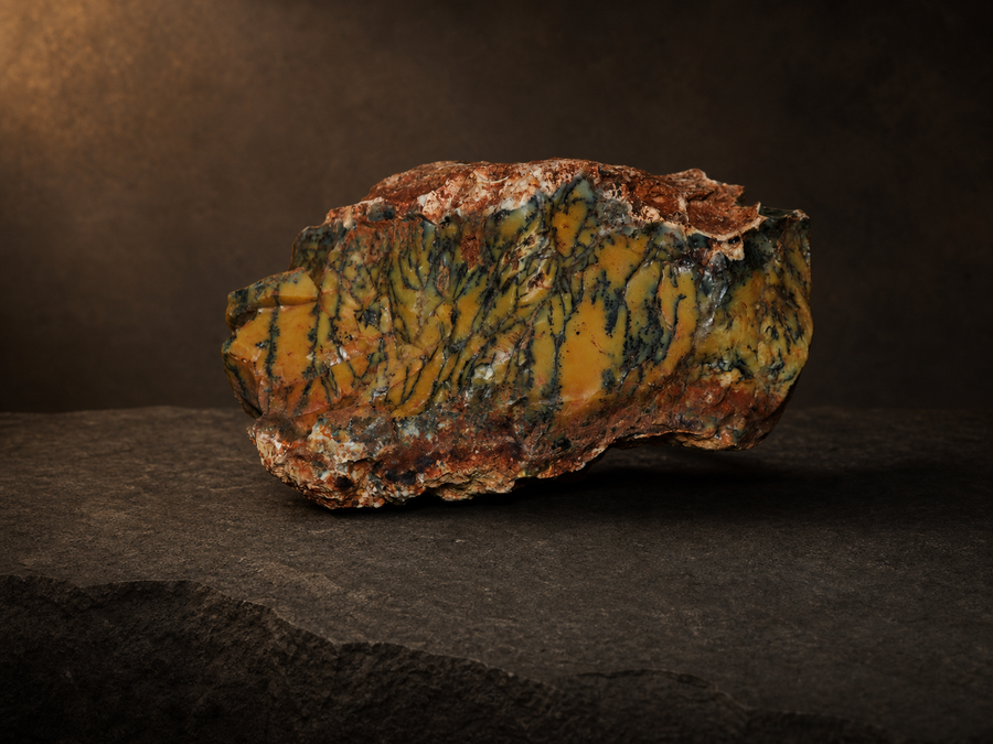 Dendritic Opalite Specimen — Mineral Forest, 309 g, mineral specimen, front view.