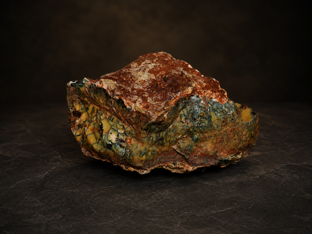 Dendritic Opalite Specimen — Mineral Forest, 309 g, mineral specimen, reverse view.