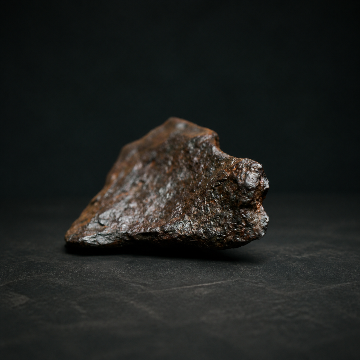 Mundrabilla Iron Meteorite Fragment — 3 g, Western Australia, meteorite specimen, angled view.