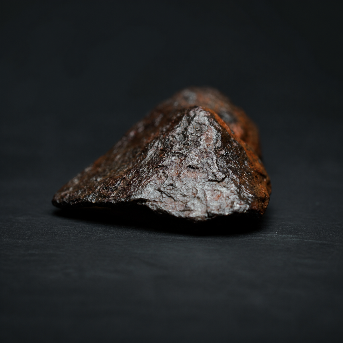 Mundrabilla Iron Meteorite Fragment — 3 g, Western Australia, meteorite specimen, detail view.