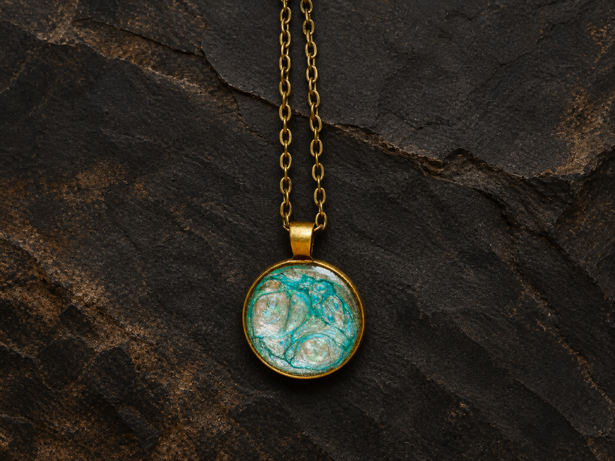 Tidal Archive round pendant hanging front view
