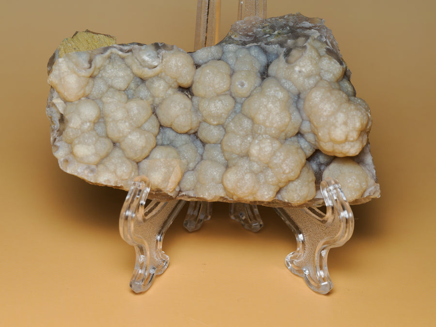 Botryoidal chalcedony specimen from Garut, West Java, Indonesia, upright display view