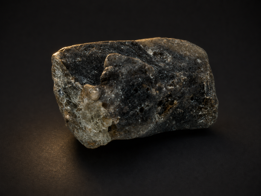 Darwin Glass — Tasmania Impact Glass Fragment (2 g), impact-glass specimen, front view.
