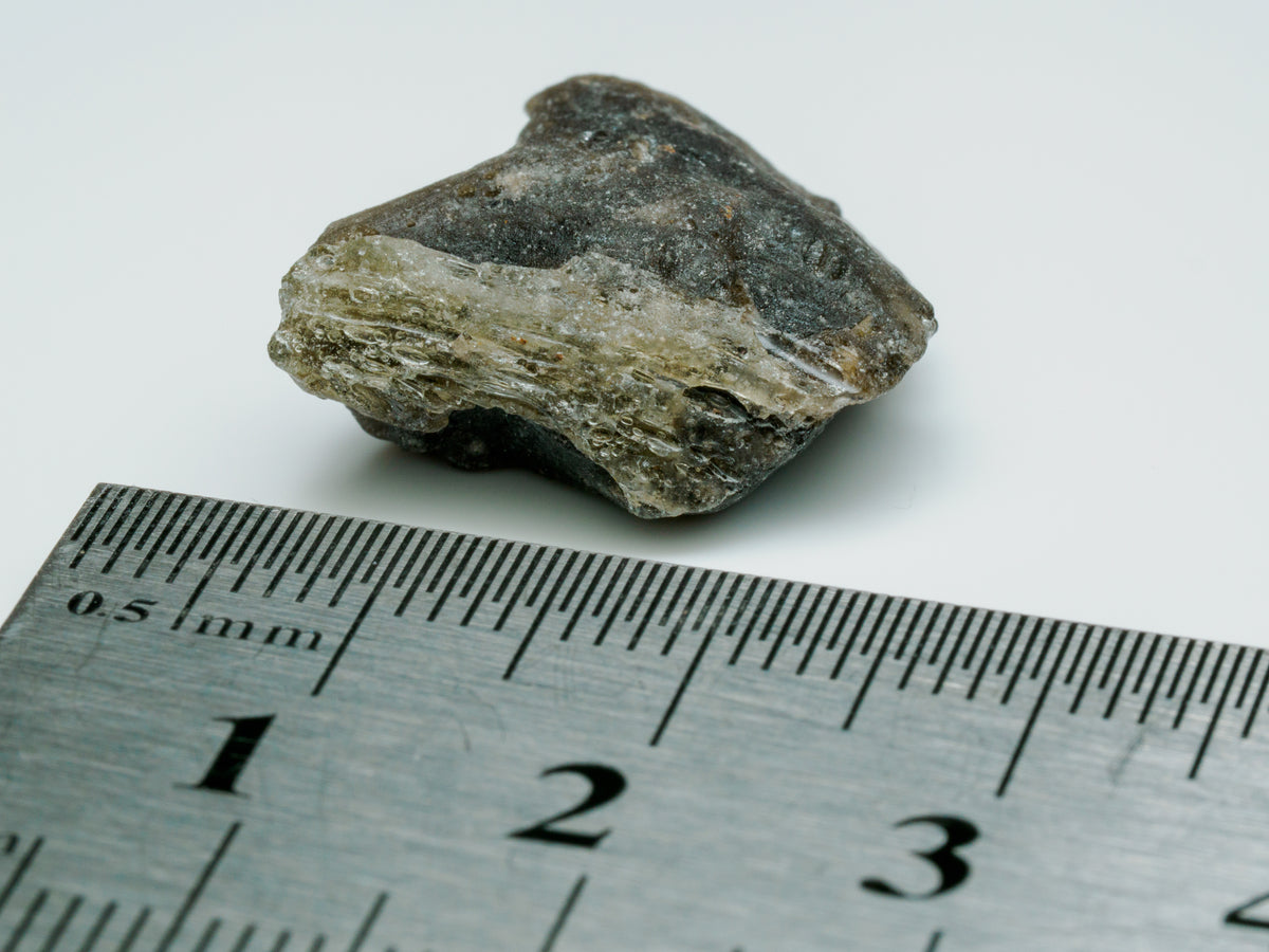 Darwin Glass — Tasmania Impact Glass Fragment (2 g), impact-glass specimen, display view.