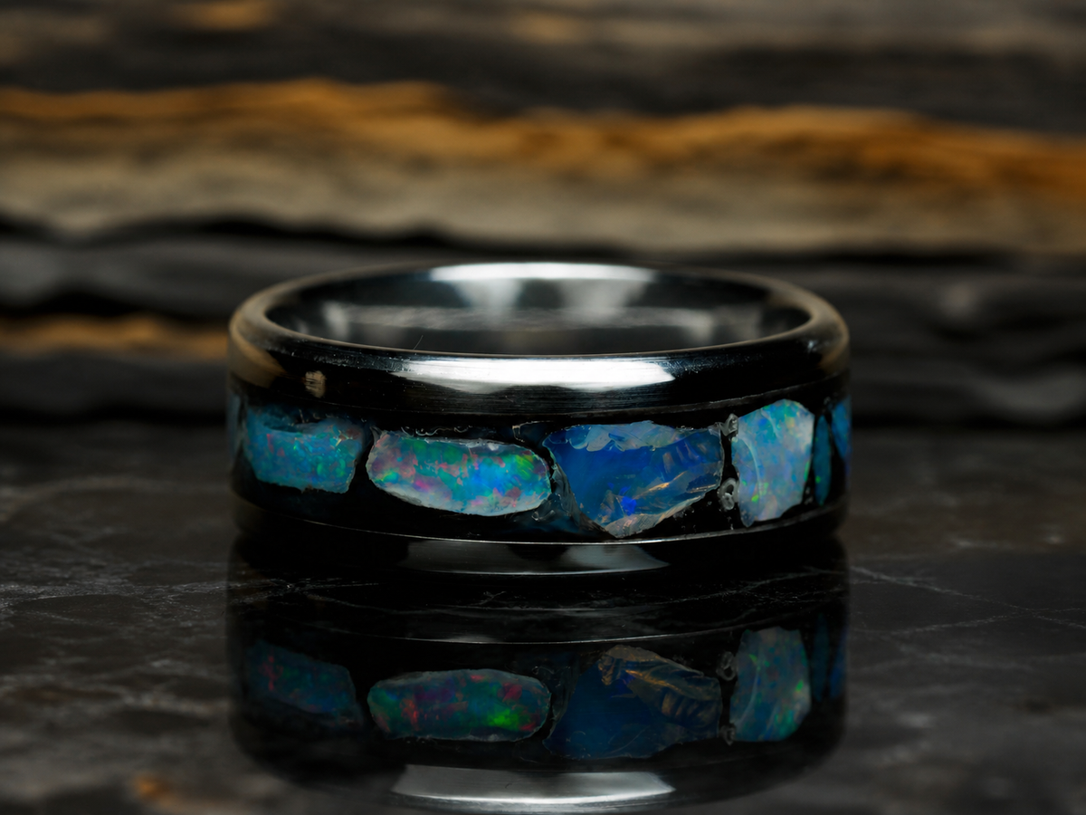 Australian Opal Reliquary Ring, size 8, view 1