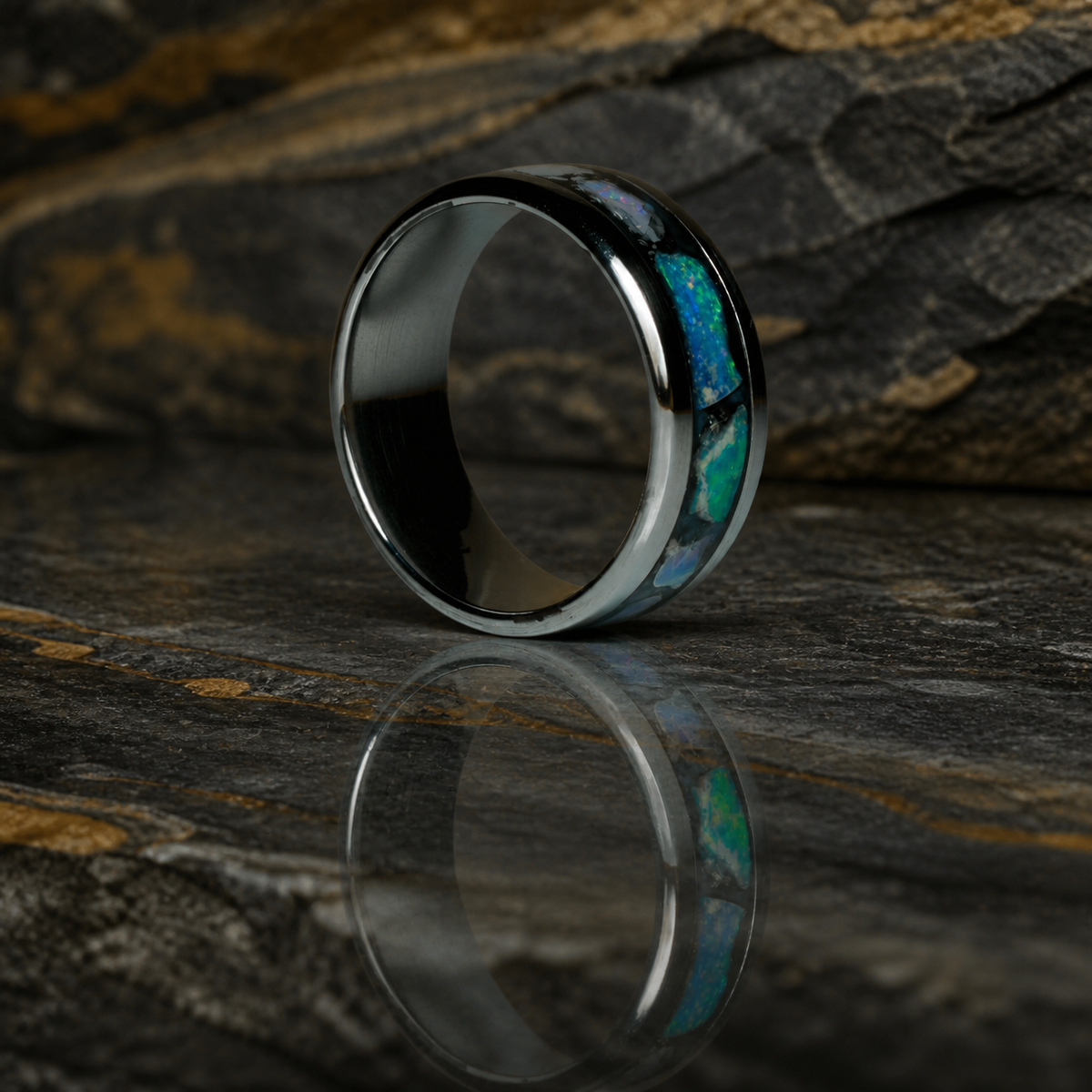 Australian Opal Reliquary Ring, size 8, view 3