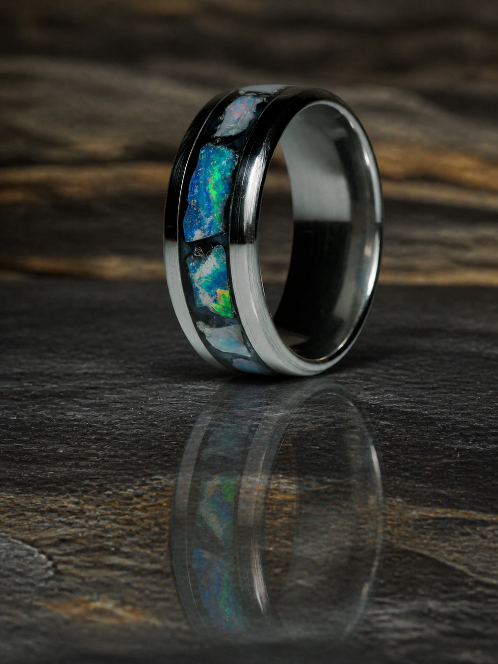 Australian Opal Reliquary Ring, size 8, view 4