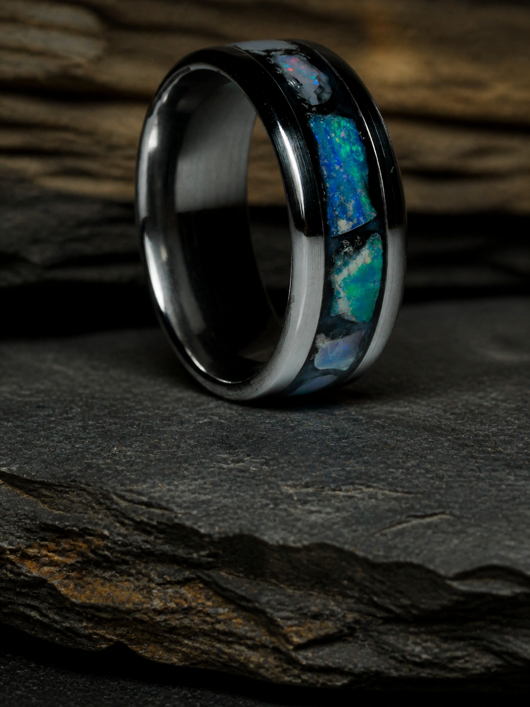 Australian Opal Reliquary Ring, size 8, view 5