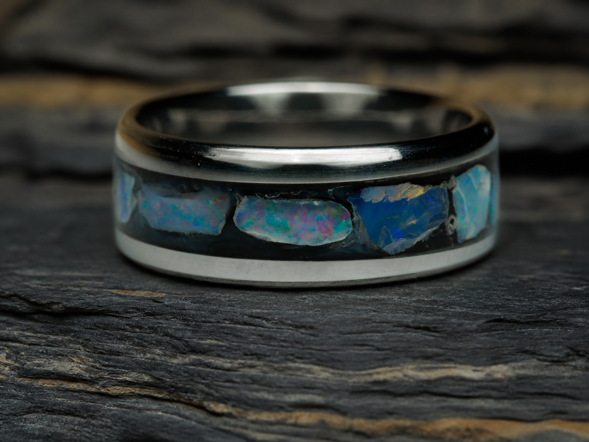 Australian Opal Reliquary Ring, size 8, view 7