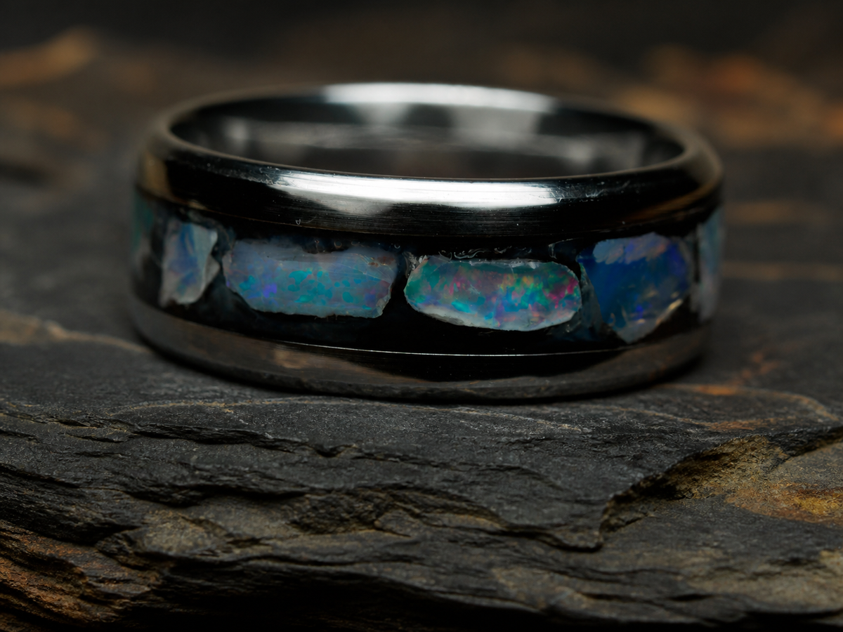 Australian Opal Reliquary Ring, size 8, view 9