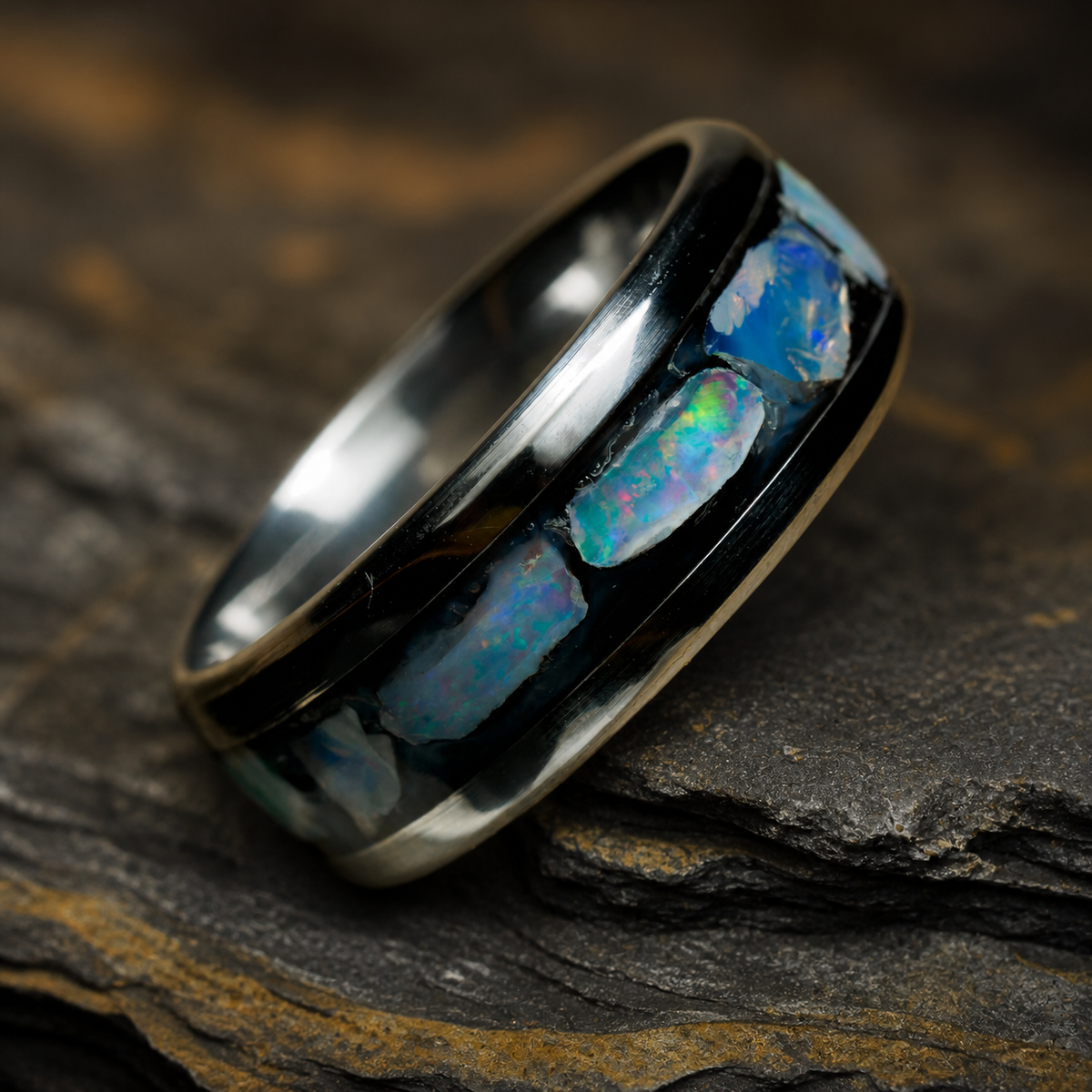 Australian Opal Reliquary Ring, size 8, view 10