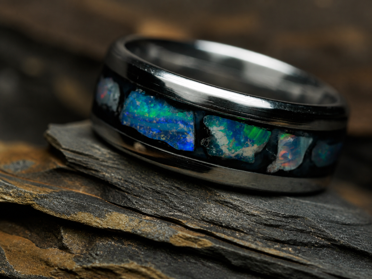 Australian Opal Reliquary Ring, size 8, view 11