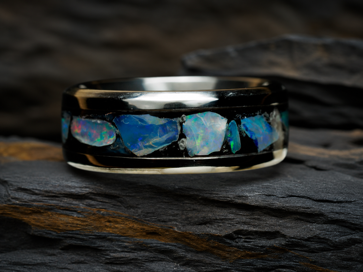 Australian Opal Reliquary Ring, size 8, view 14