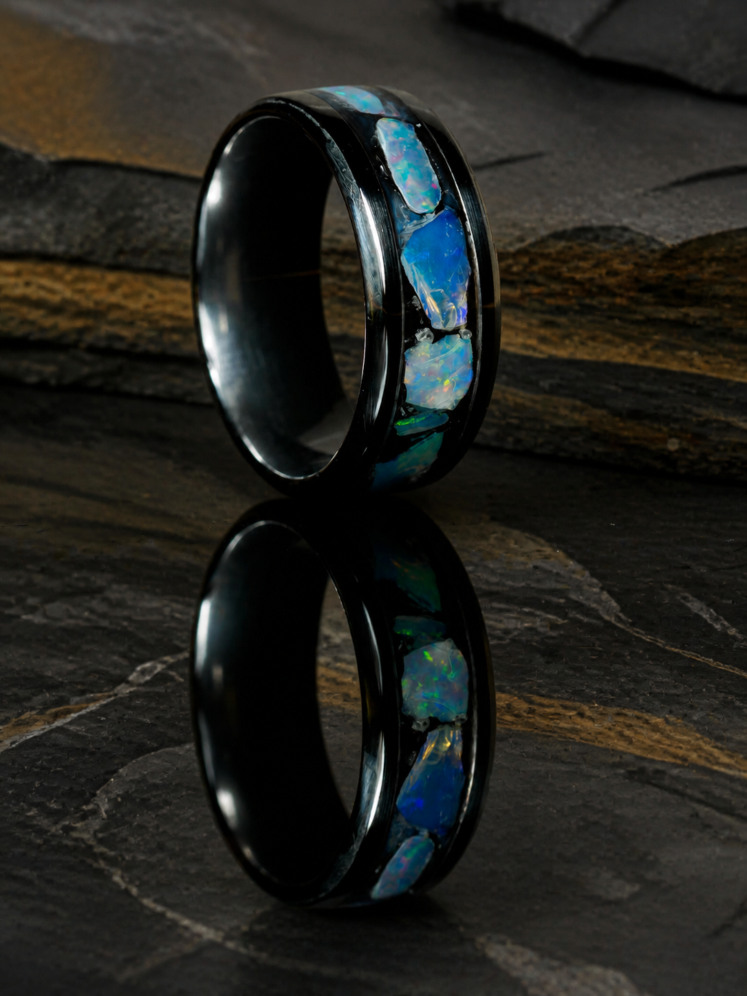 Australian Opal Reliquary Ring, size 8, view 17