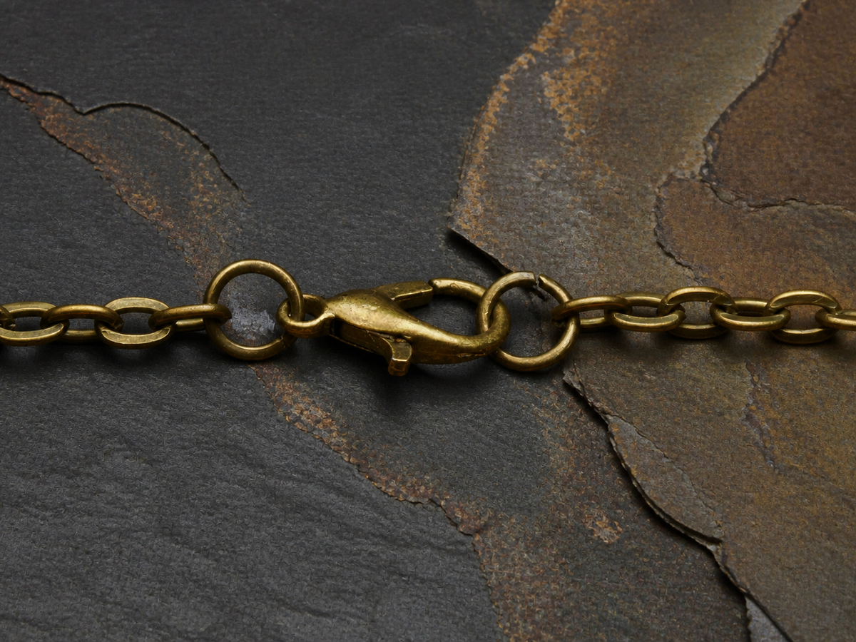 Bronze Relic Diamond Pendant Necklace, pendant, detail view.