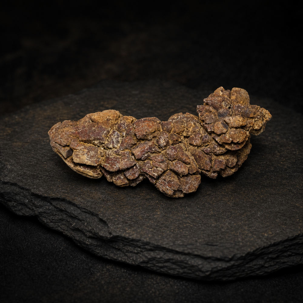 Large Segmented Coprolite Fossil — 146 g Display Specimen, fossil specimen, front view.