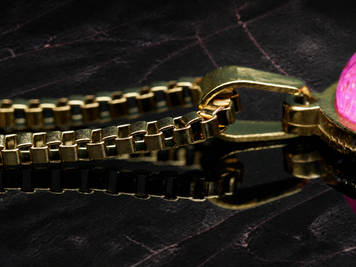 Clasp and large box chain for the Rose Strata pendant